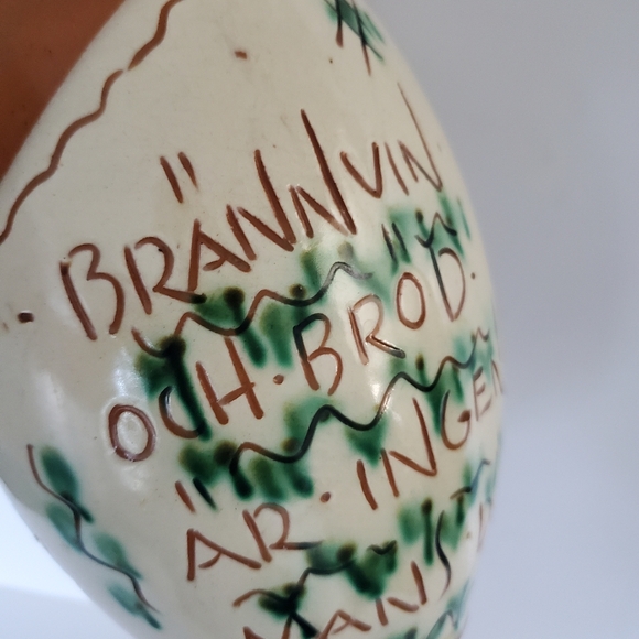 Vintage Scandinavian Pottery Pitcher Jug Hand Painted GABRIEL BURMEISTER Signed - Picture 8 of 8